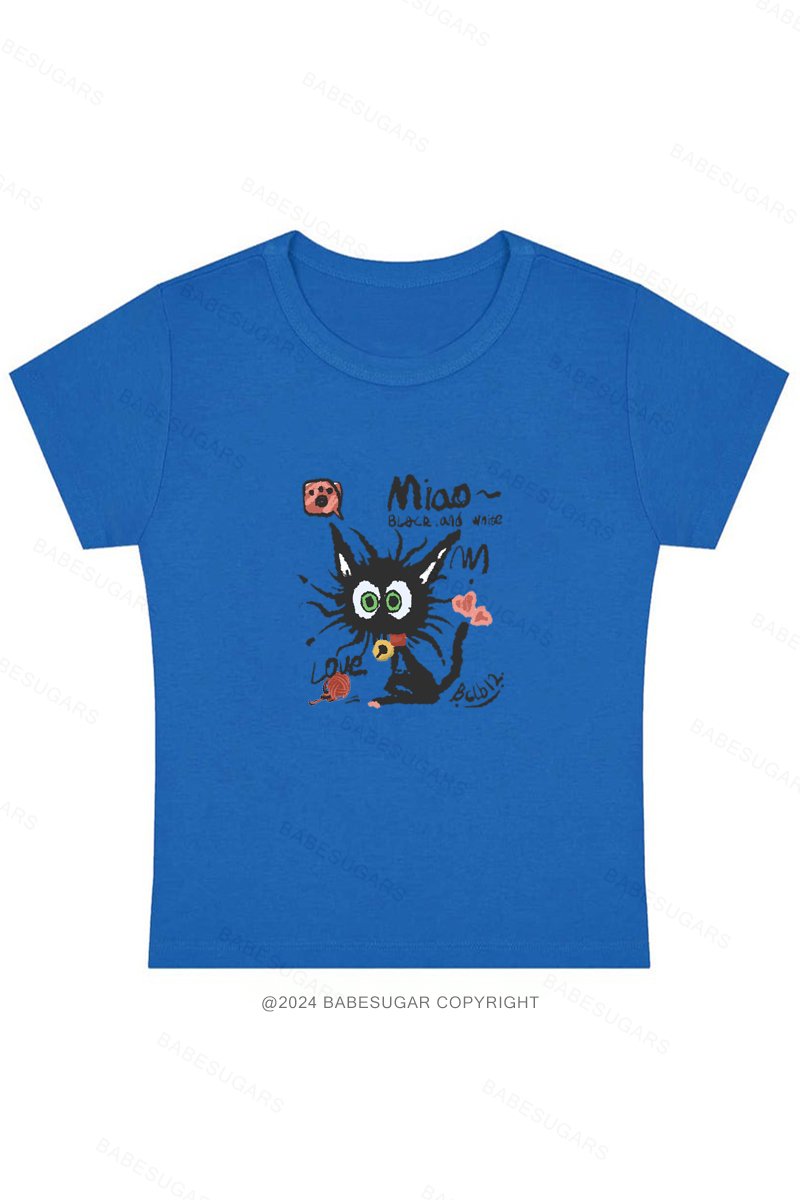 Electrocuted Cat Meme Y2K Baby Tee