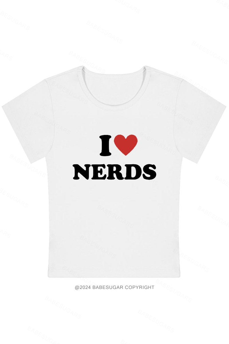 I Love Nerds Y2K Baby Tee