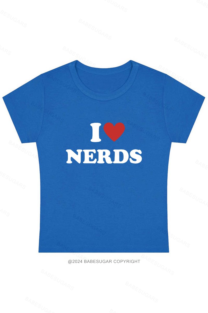 I Love Nerds Y2K Baby Tee