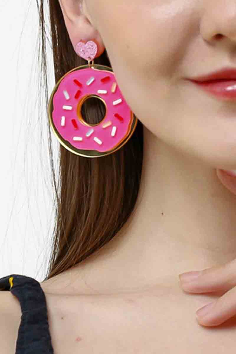 Doughnut Teacher Acrylic Earrings
