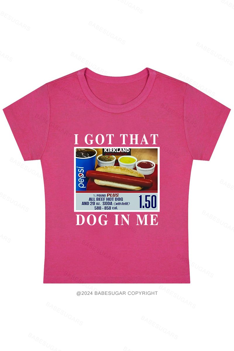 I Got That Hot Dog In Me Y2K Baby Tee