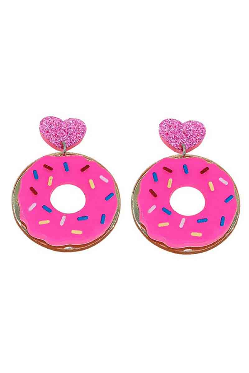 Doughnut Teacher Acrylic Earrings