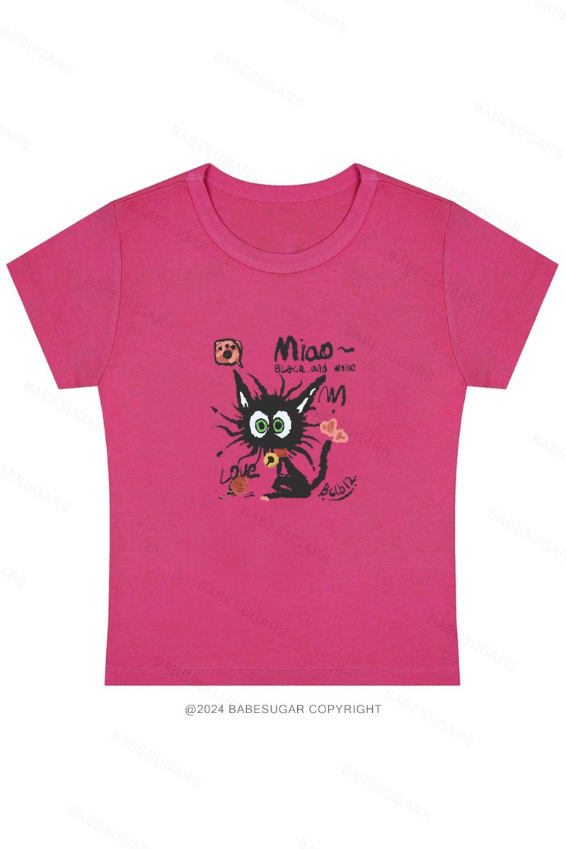 Electrocuted Cat Meme Y2K Baby Tee