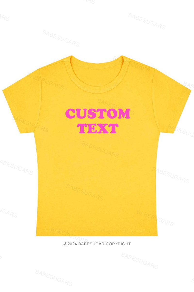 Custom Personalized Text Y2K Baby Tee