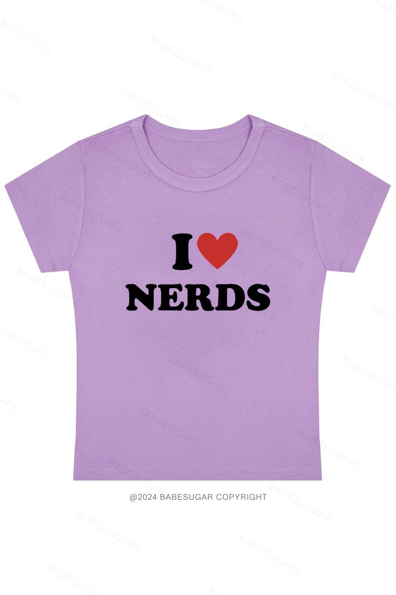I Love Nerds Y2K Baby Tee