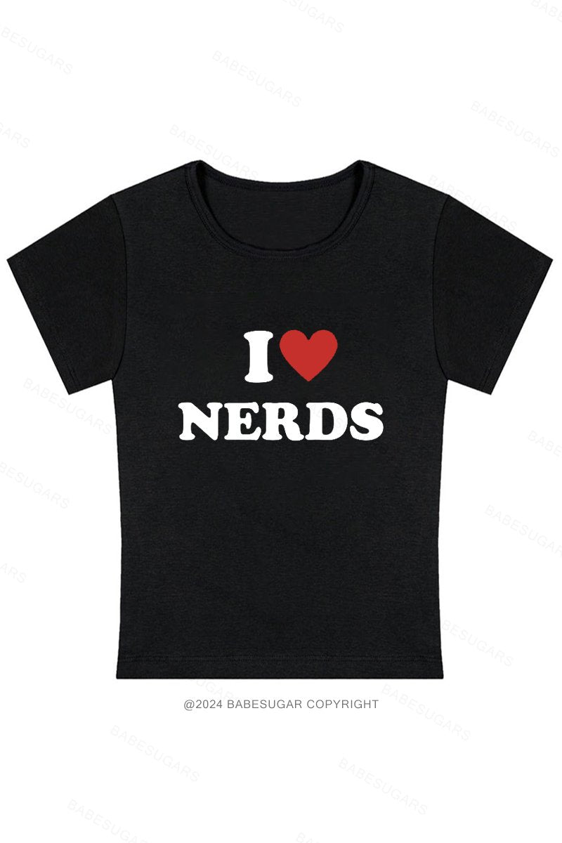 I Love Nerds Y2K Baby Tee
