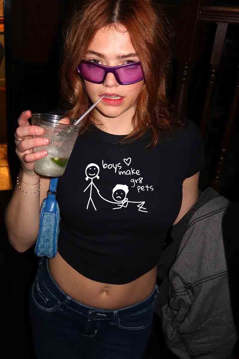 Boys Make Gr8 Pets Y2K Baby Tee