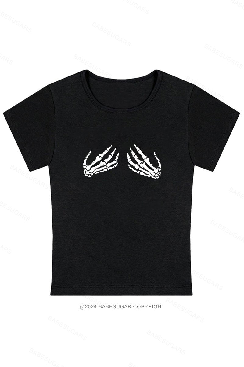 Skeleton Y2K Baby Tee