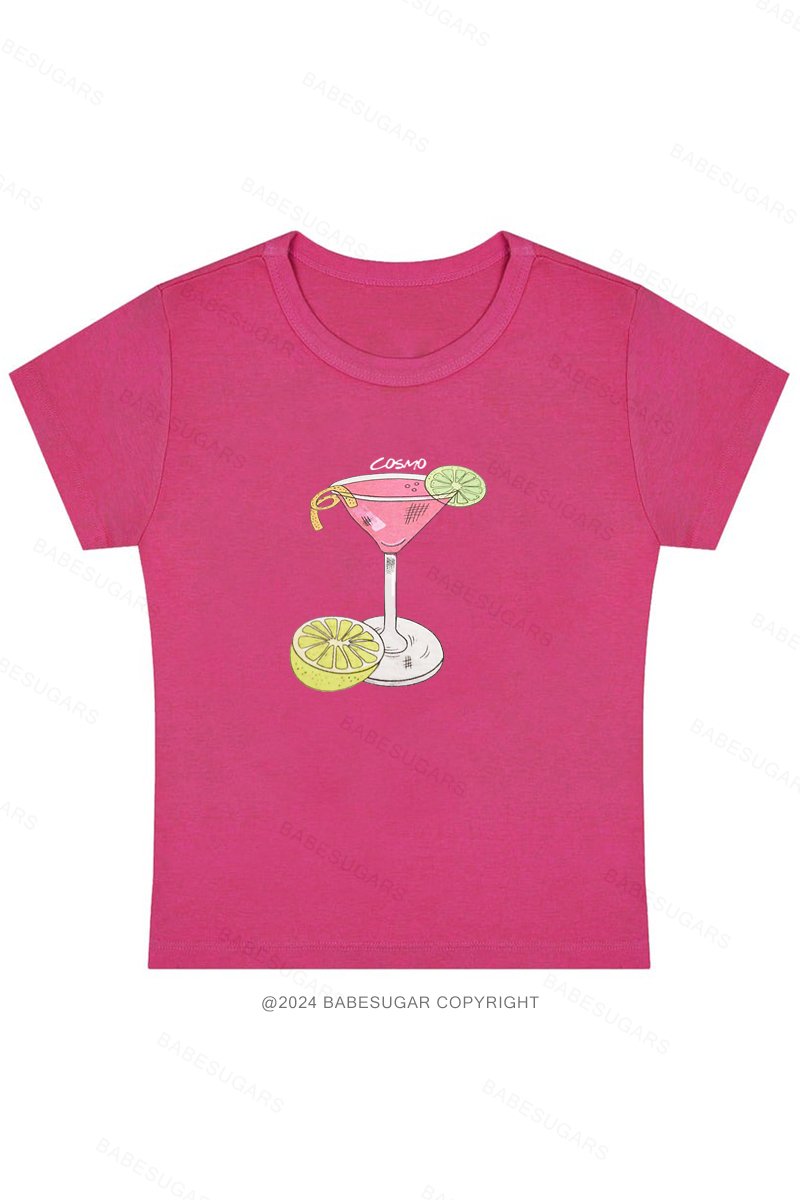Cosmo Cocktail Y2K Baby Tee