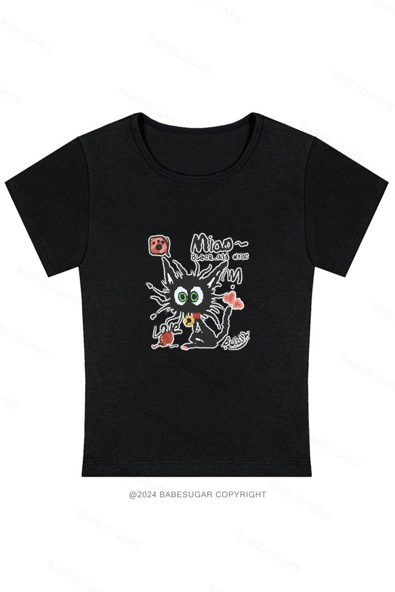Electrocuted Cat Meme Y2K Baby Tee