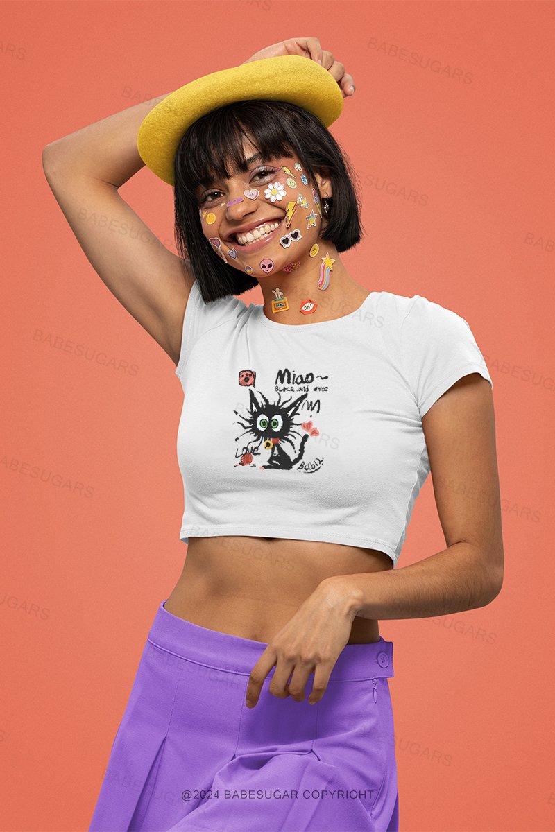 Electrocuted Cat Meme Y2K Baby Tee