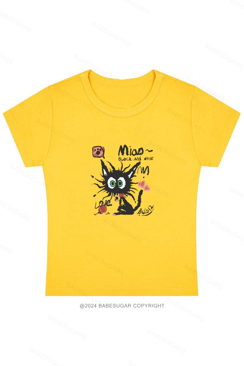 Electrocuted Cat Meme Y2K Baby Tee