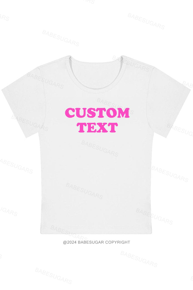 Custom Personalized Text Y2K Baby Tee