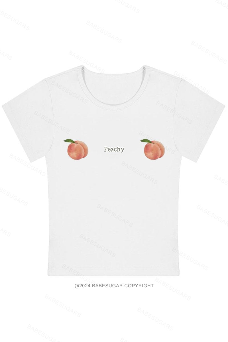 Cute Peach Y2K Baby Tee