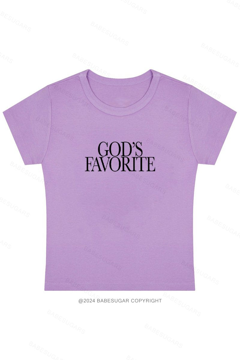 God's Favorite  Y2K Baby Tee