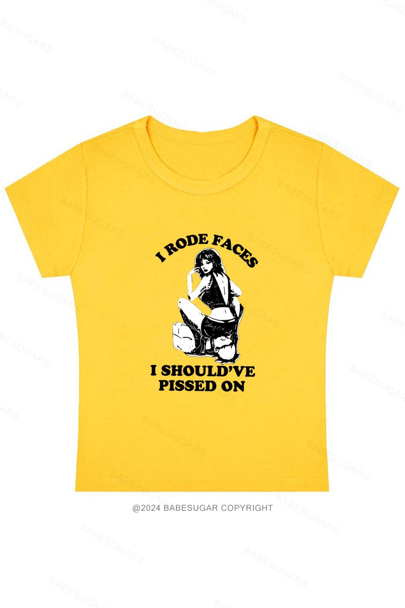 I Rode Faces Y2K Baby Tee
