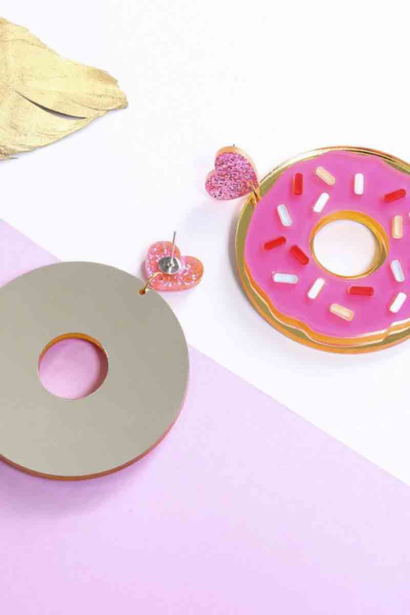 Doughnut Teacher Acrylic Earrings