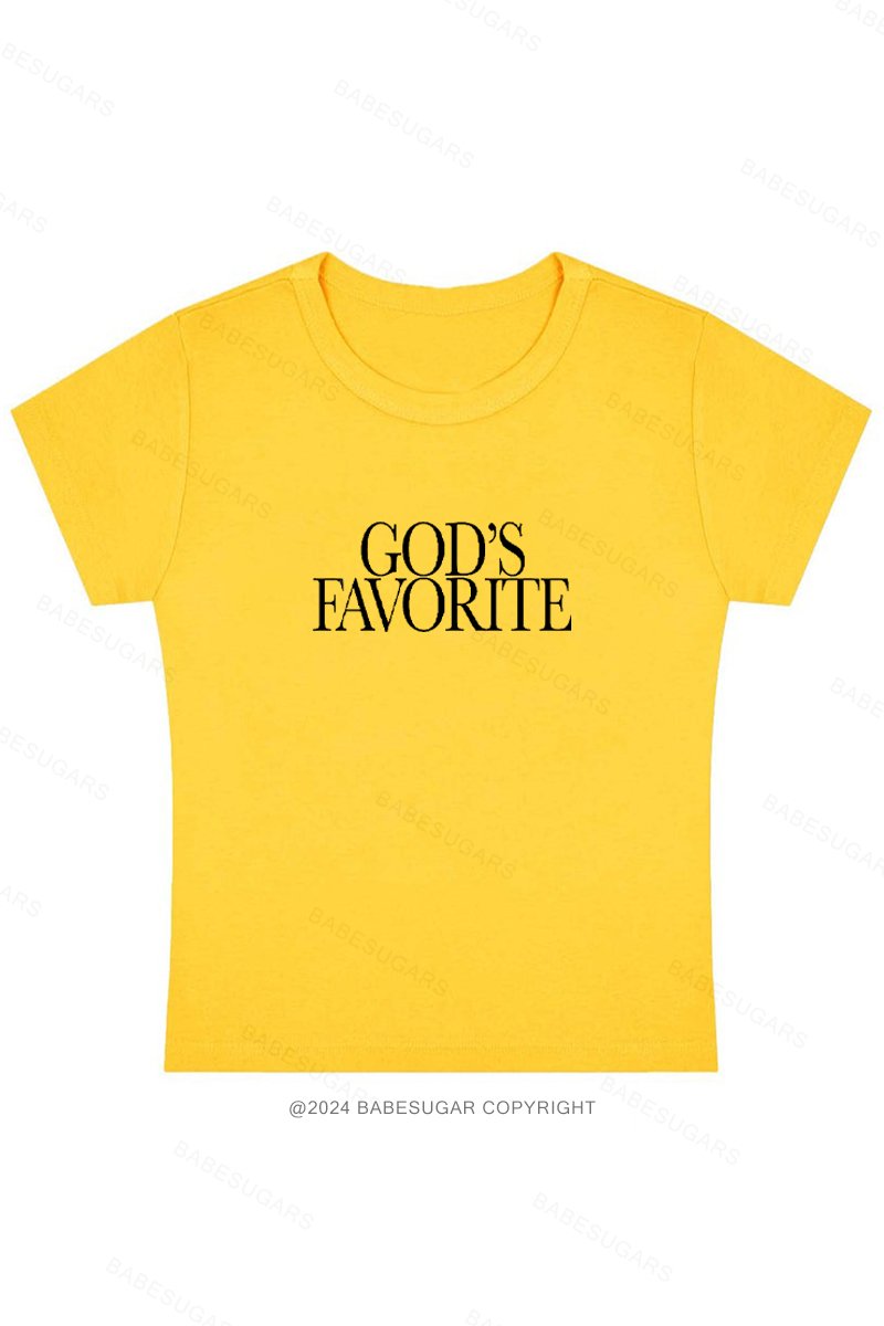 God's Favorite  Y2K Baby Tee