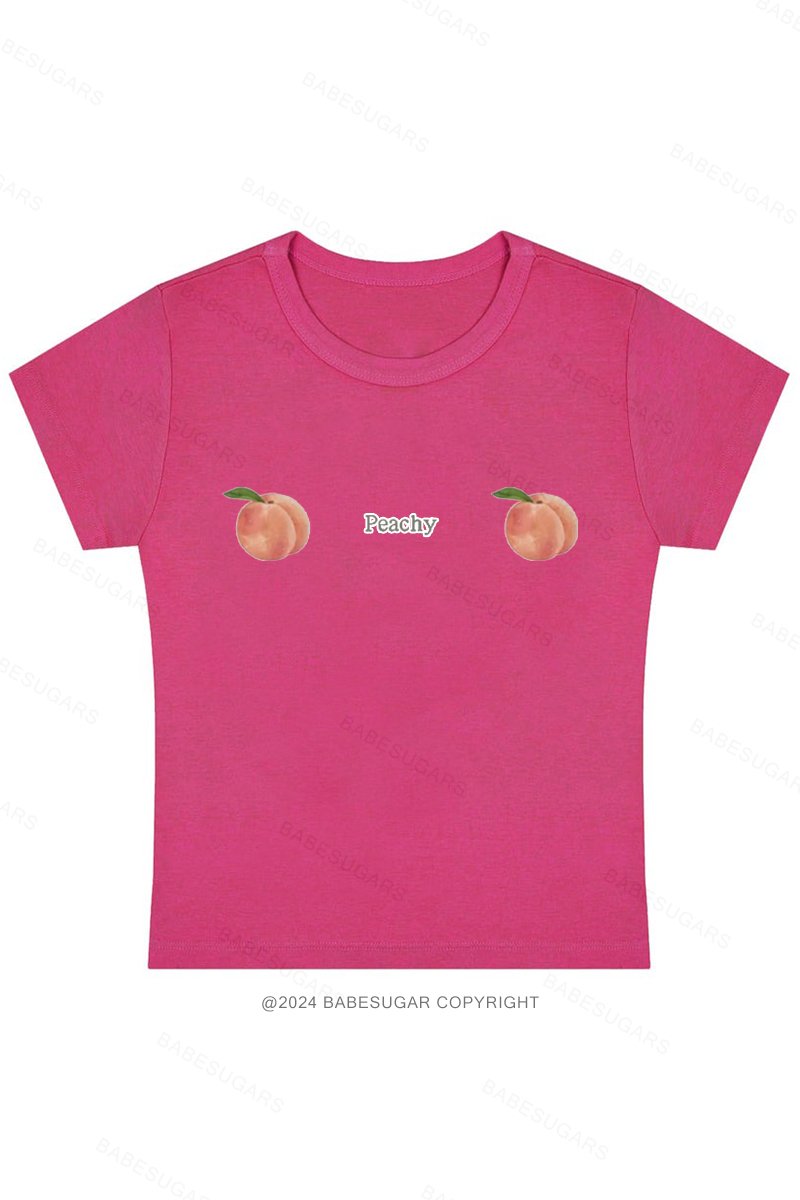 Cute Peach Y2K Baby Tee