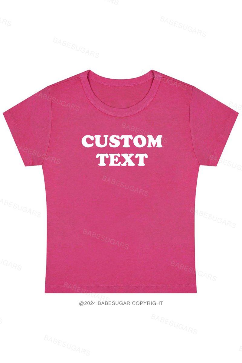 Custom Personalized Text Y2K Baby Tee