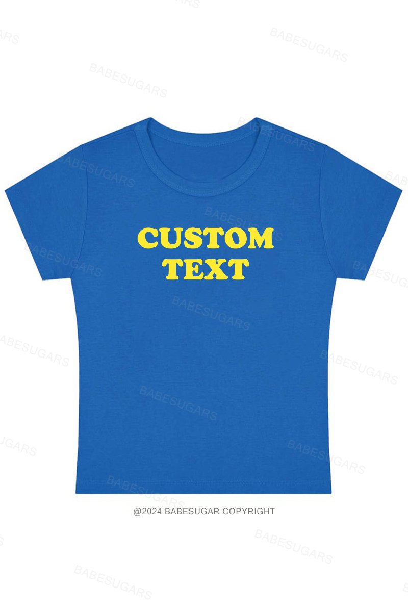 Custom Personalized Text Y2K Baby Tee