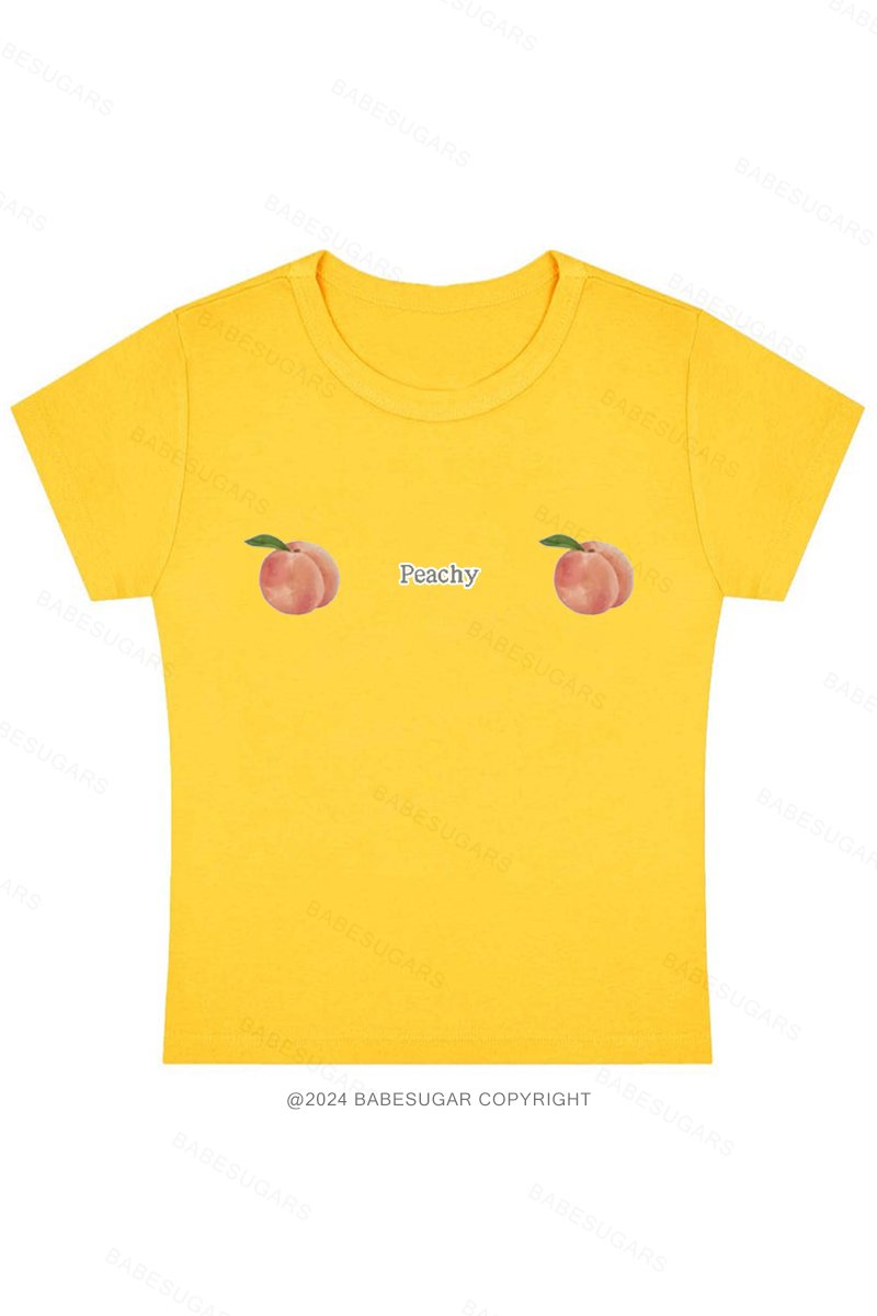 Cute Peach Y2K Baby Tee