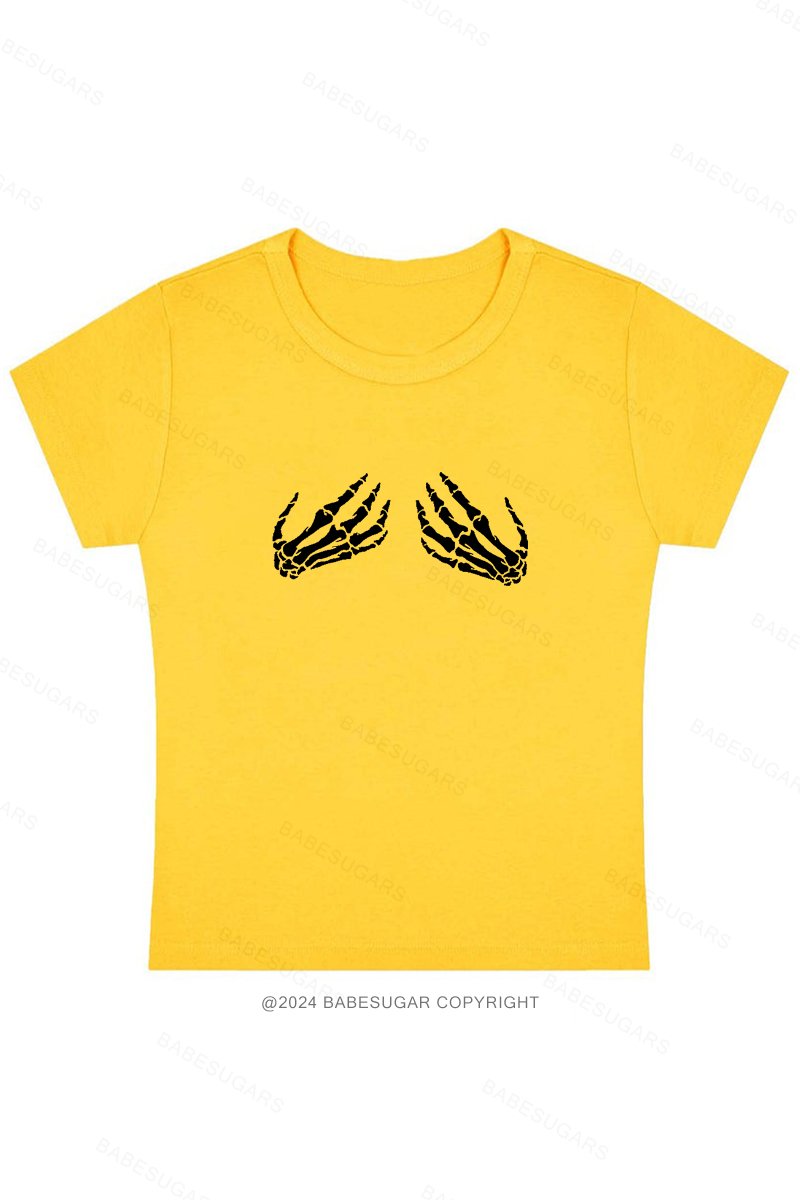 Skeleton Y2K Baby Tee