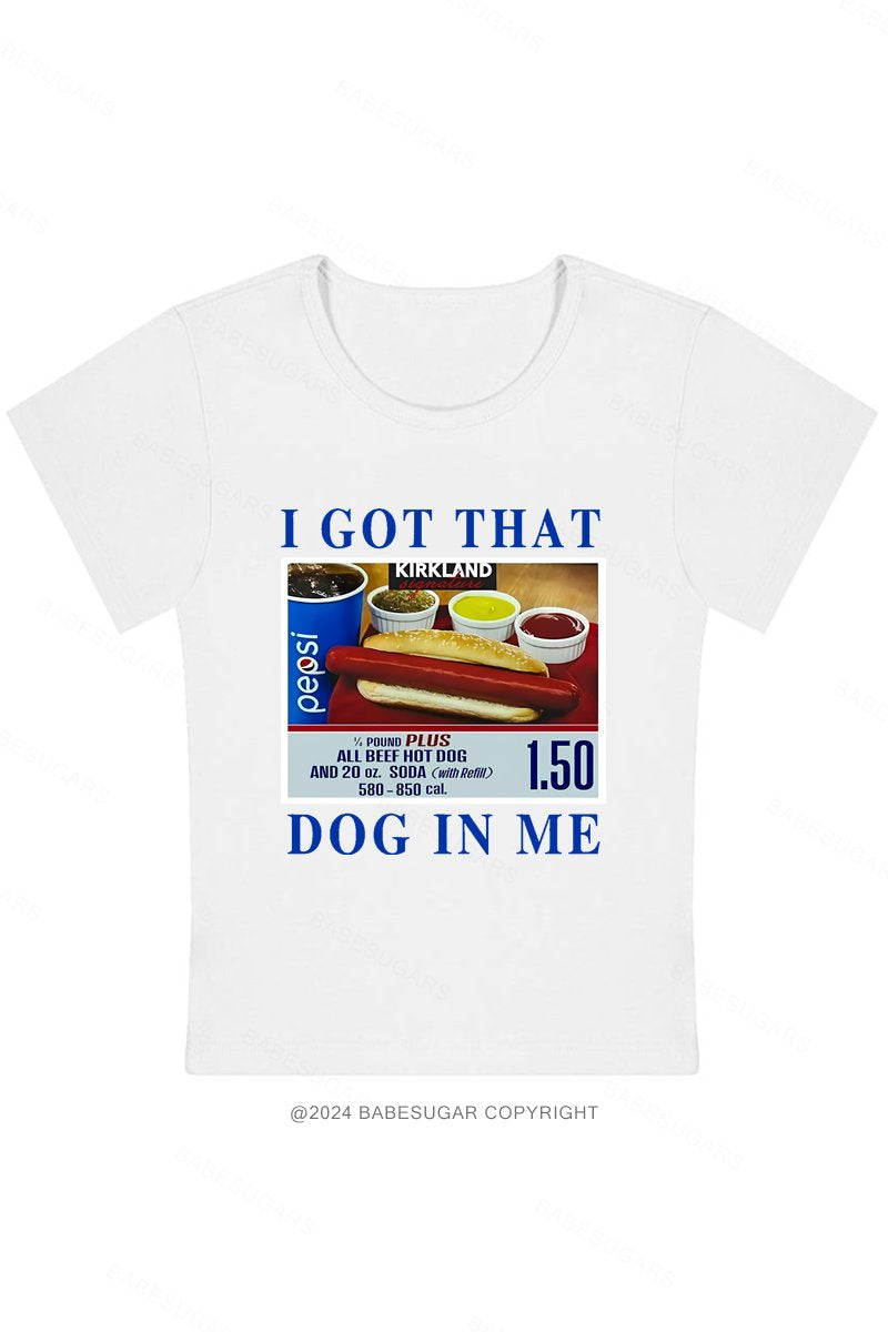 I Got That Hot Dog In Me Y2K Baby Tee