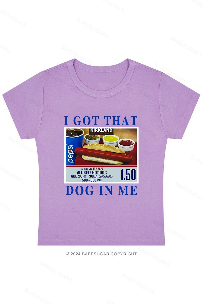 I Got That Hot Dog In Me Y2K Baby Tee