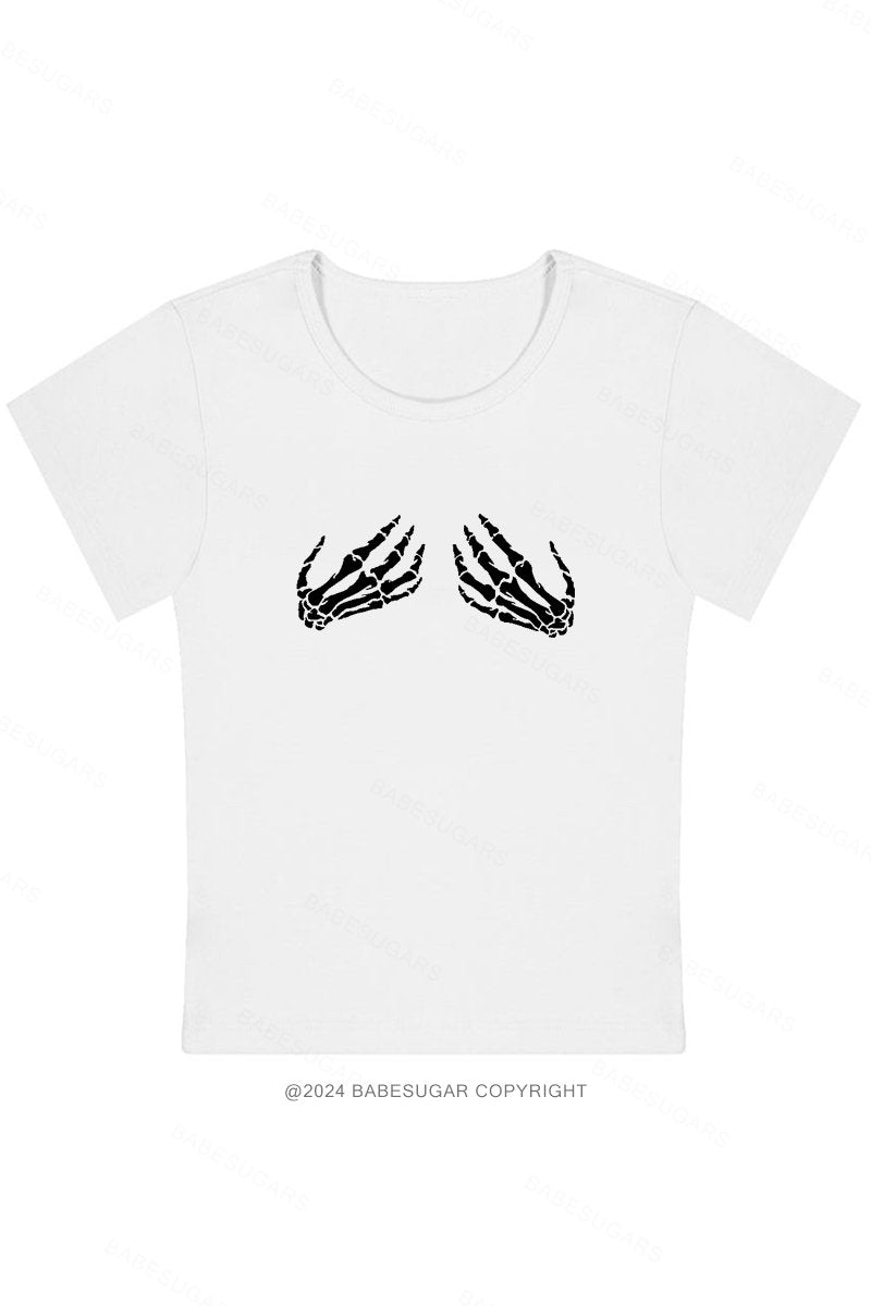 Skeleton Y2K Baby Tee