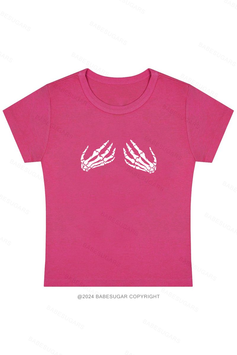 Skeleton Y2K Baby Tee