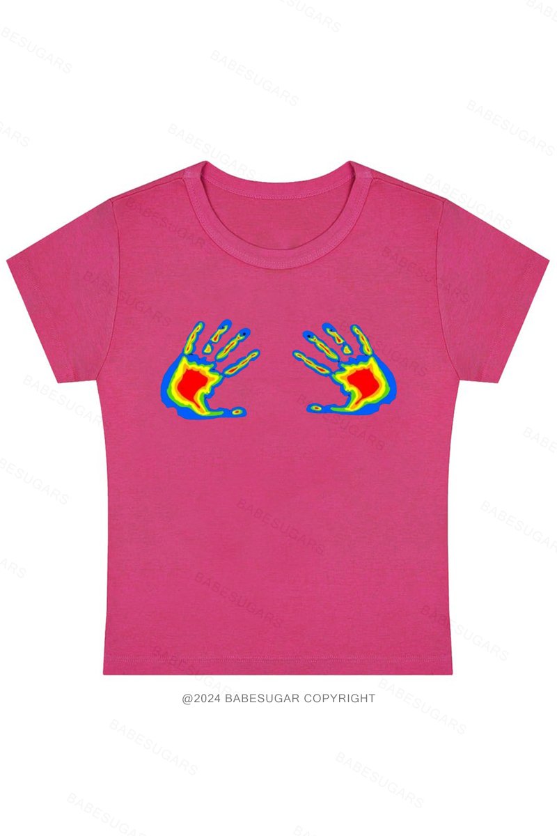Thermal Hands Y2K Baby Tee