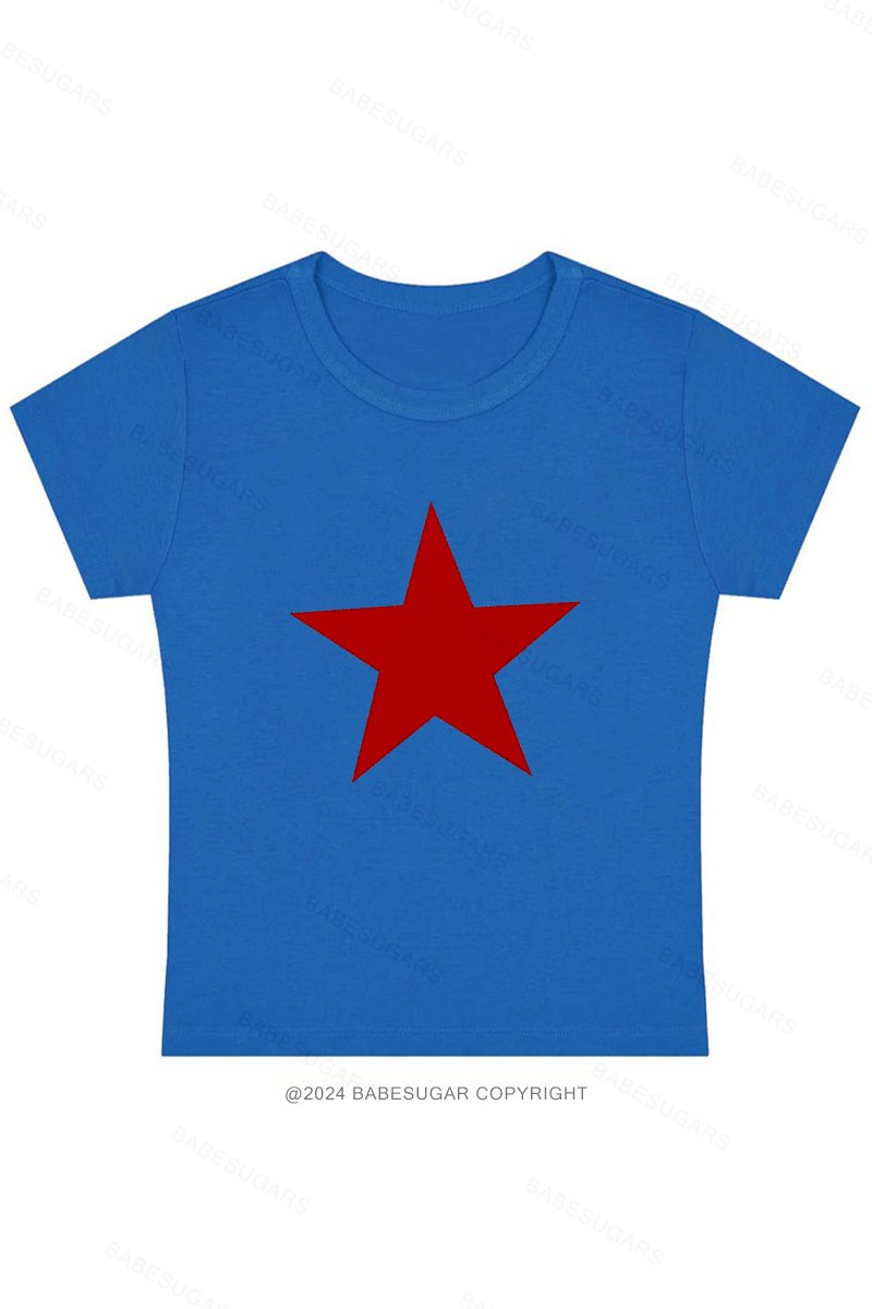Eye-catching Stars Y2K Baby Tee