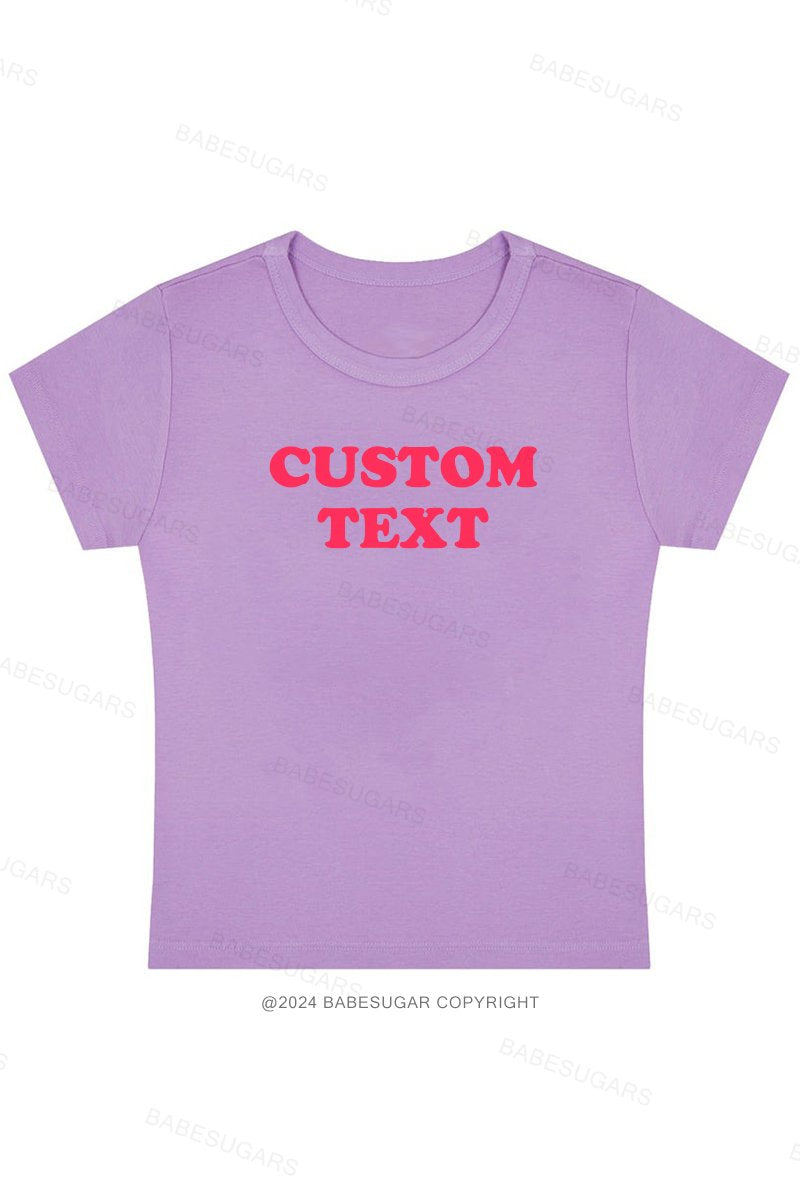 Custom Personalized Text Y2K Baby Tee