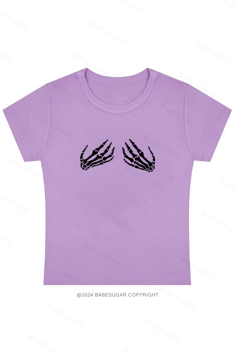 Skeleton Y2K Baby Tee