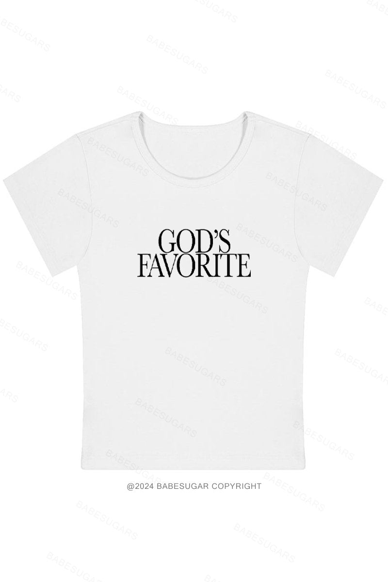 God's Favorite  Y2K Baby Tee